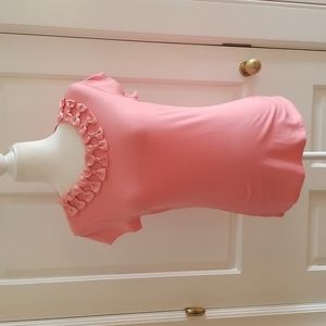 Women’s Ted Baker of London, pink, bow accents collar size 2, small